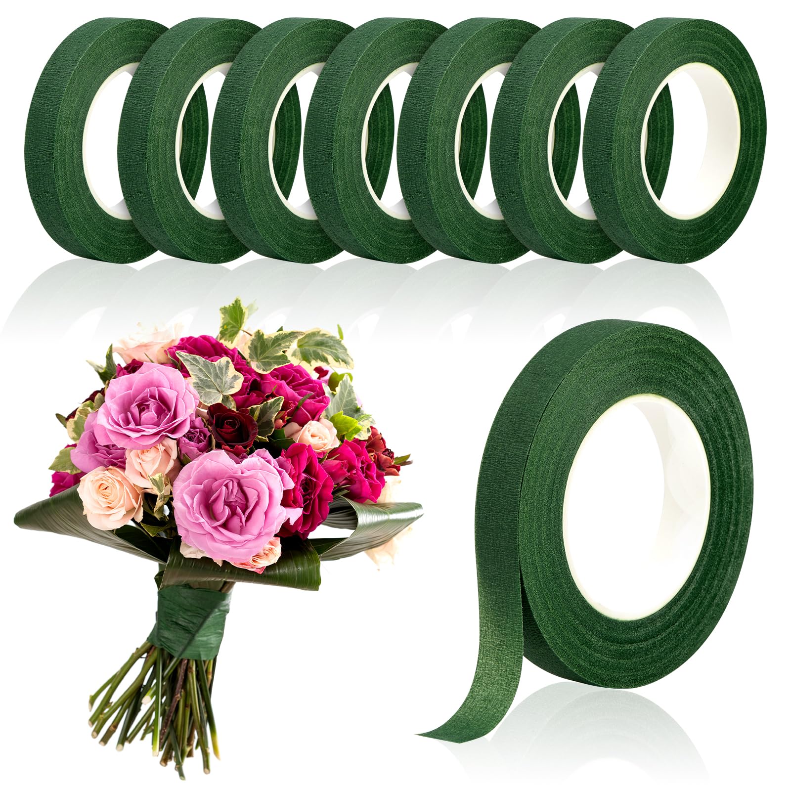 Floral Tape Green - شريط زهور أخضر بطول 20 ياردة،