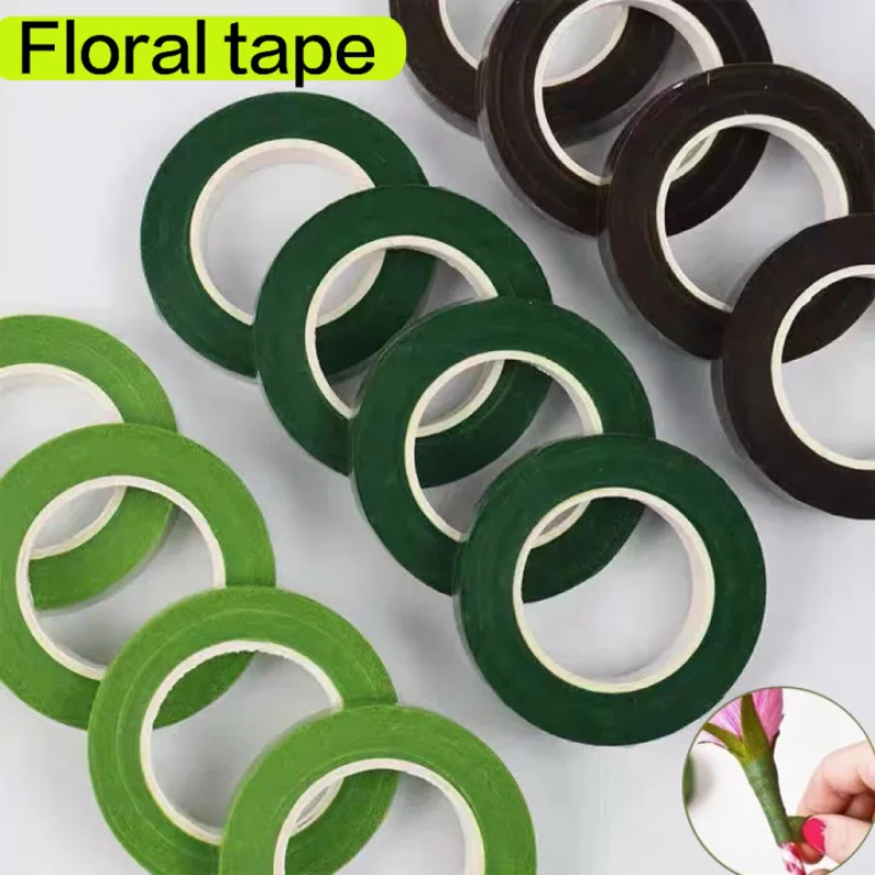 Floral Tape Green - أشرطة زهور خضراء من ورق الكريب