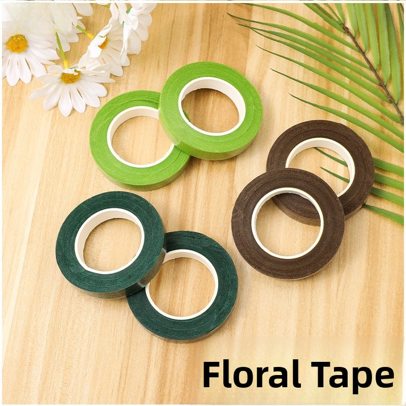 Floral Tape Green - شريط لاصق أخضر ملتوي يدوي الصنع