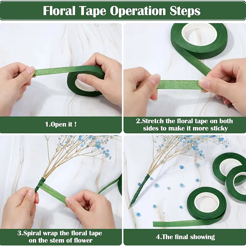 شريط زهور أخضر بطول 20 ياردة،  - مراجعة Floral Tape Green وسعره