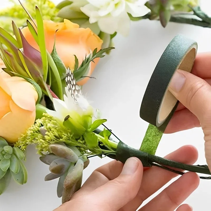 10/1 لفات شريط زهور أخضر ذاتي  - مراجعة Floral Tape Green وسعره
