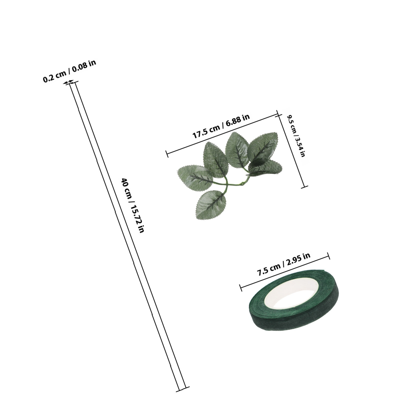 20 قطعة من مجموعة تنسيق الزهور - مراجعة Floral Tape Green وسعره